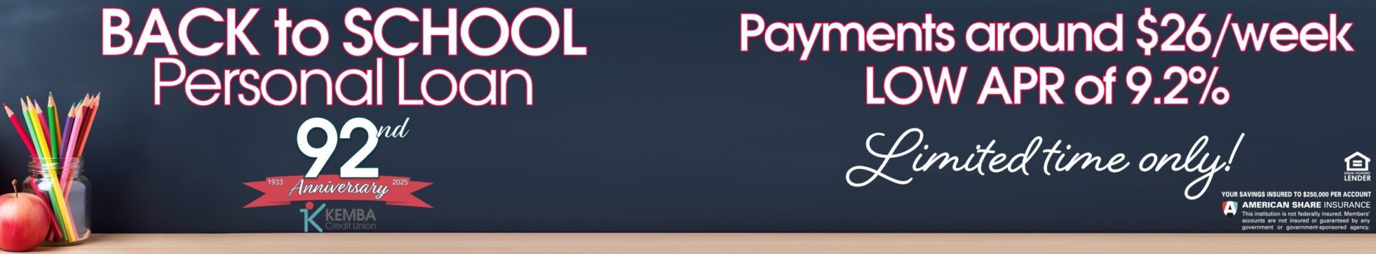 Back to School Loan Special